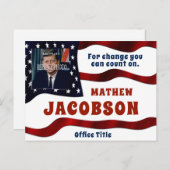 Foto hinzufügen | Wahlkampfvorlage Postkarte (Vorne/Hinten)