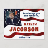 Foto hinzufügen | Wahlkampfvorlage Postkarte (Vorderseite)