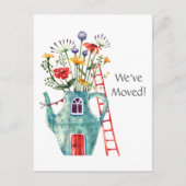 Foto hinzufügen, wir haben verschoben, whimsical P Postkarte (Vorderseite)