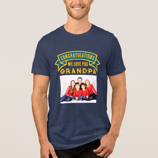 Foto hochladen - das beste Opa-Tri-Blend-Shirt Tri-Blend Shirt (Vorderseite)