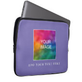 Foto hochladen Elegant Periwinkle Lila Laptopschutzhülle (Vorne Rechts)