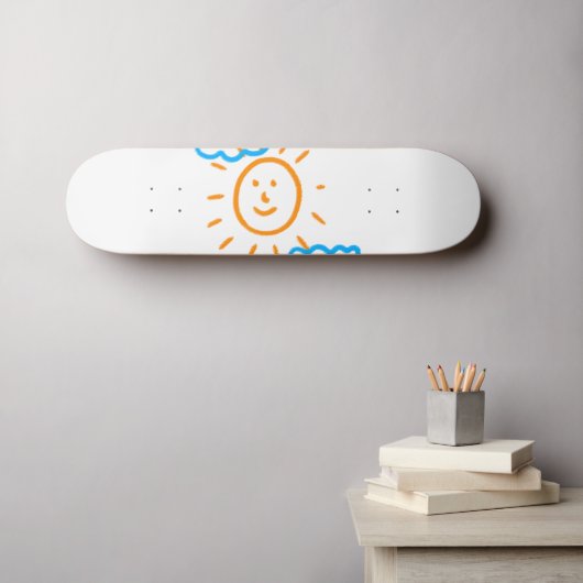 Foto hochladen Kids Artwork in Weiß Skateboard (Wandkunst (Horz))