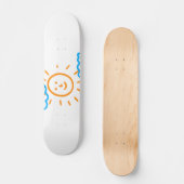 Foto hochladen Kids Artwork in Weiß Skateboard (Vorderseite)