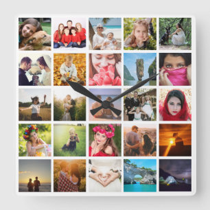 Foto hochladen quadratische wanduhr