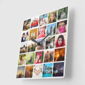 Foto hochladen quadratische wanduhr (Winkel)