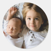 Foto hochladen runder aufkleber (Vorderseite)