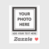 Foto hochladen und Text hinzufügen - Anpassen Aufkleber (Blatt)