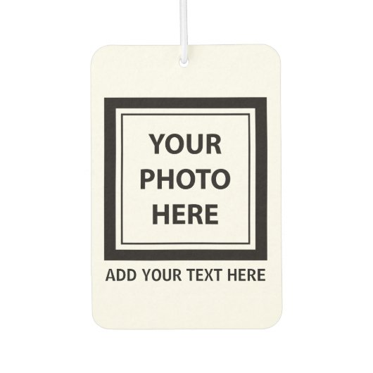 Foto hochladen und Text hinzufügen - Anpassen Autolufterfrischer (Vorderseite)