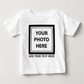 Foto hochladen und Text hinzufügen - Anpassen Baby T-shirt (Vorderseite)
