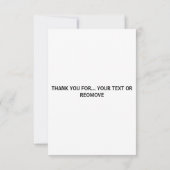 Foto hochladen und Text hinzufügen - Anpassen Dankeskarte (Rückseite)