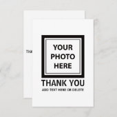 Foto hochladen und Text hinzufügen - Anpassen Dankeskarte (Vorne/Hinten)