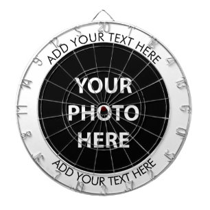 Foto hochladen und Text hinzufügen - Anpassen Dartscheibe