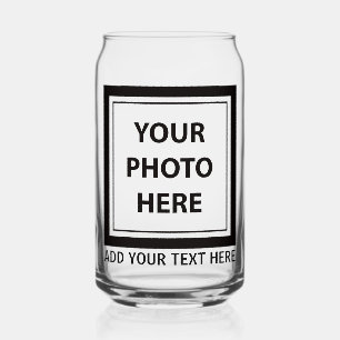 Foto hochladen und Text hinzufügen - Anpassen Dosenglas