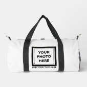Foto hochladen und Text hinzufügen - Anpassen Duffle Bag (Vorderseite)