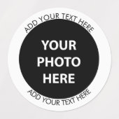 Foto hochladen und Text hinzufügen - Anpassen Etiketten (Design 1)