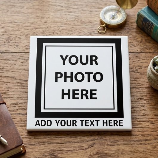 Foto hochladen und Text hinzufügen - Anpassen Fliese