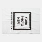 Foto hochladen und Text hinzufügen - Anpassen Geschirrtuch (Horizontal)