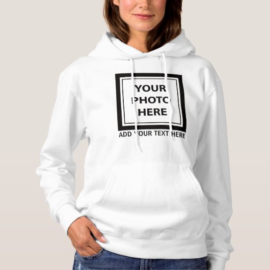 Foto hochladen und Text hinzufügen - Anpassen Hoodie (Vorderseite)