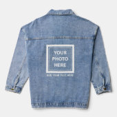 Foto hochladen und Text hinzufügen - Anpassen Jeansjacke (Rückseite)