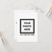 Foto hochladen und Text hinzufügen - Anpassen Karte (Vorderseite/Rückseite Beispiel)