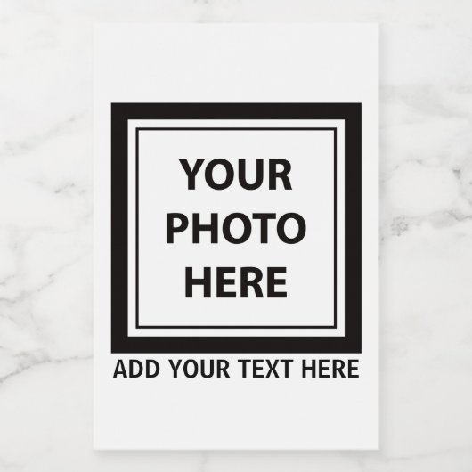 Foto hochladen und Text hinzufügen - Anpassen Lebensmitteletikett (Einzelnes Label)