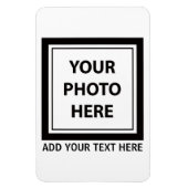 Foto hochladen und Text hinzufügen - Anpassen Magnet (Vertikal)