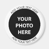 Foto hochladen und Text hinzufügen - Anpassen Magnet (Vorne)