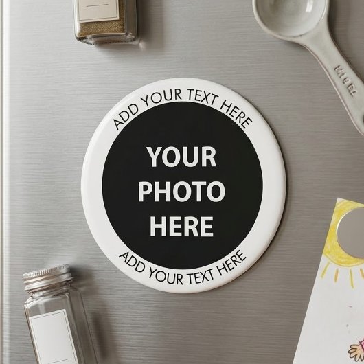 Foto hochladen und Text hinzufügen - Anpassen Magnet