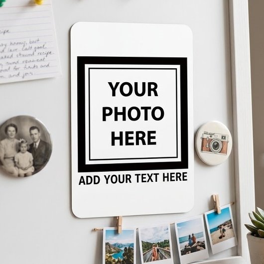 Foto hochladen und Text hinzufügen - Anpassen Magnet
