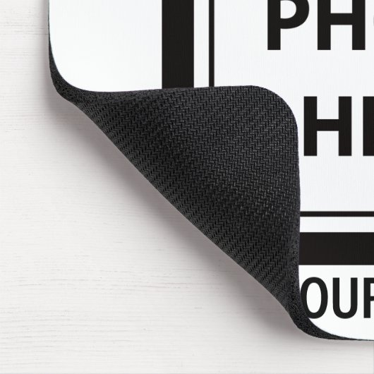 Foto hochladen und Text hinzufügen - Anpassen Mousepad (Ecke)