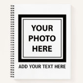 Foto hochladen und Text hinzufügen - Anpassen Notizblock (Vorderseite)