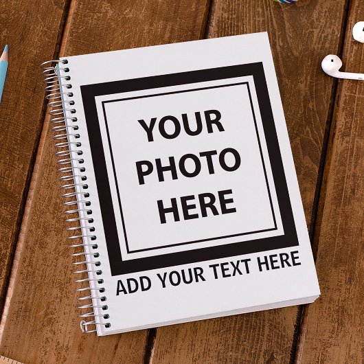Foto hochladen und Text hinzufügen - Anpassen Notizblock