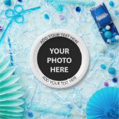 Foto hochladen und Text hinzufügen - Anpassen Pappteller (Party)