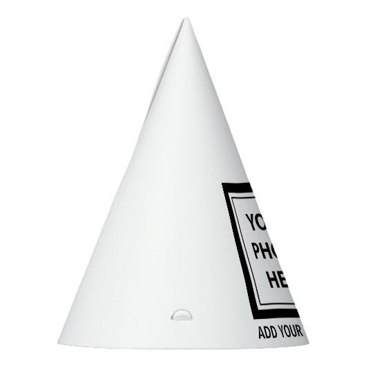 Foto hochladen und Text hinzufügen - Anpassen Partyhütchen (Links)