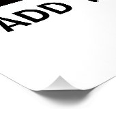 Foto hochladen und Text hinzufügen - Anpassen Poster (Ecke)