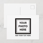 Foto hochladen und Text hinzufügen - Anpassen Postkarte (Vorne/Hinten)