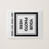 Foto hochladen und Text hinzufügen - Anpassen Puzzle (Horizontal)