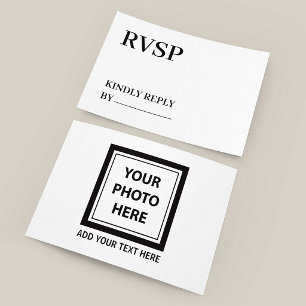 Foto hochladen und Text hinzufügen - Anpassen RSVP Karte