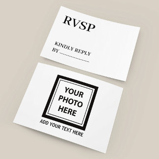 Foto hochladen und Text hinzufügen - Anpassen RSVP Karte