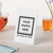 Foto hochladen und Text hinzufügen - Anpassen Sockelschild (In SItu)