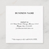 Foto hochladen und Text hinzufügen - Einfach anpas Rabattkarte (Rückseite)