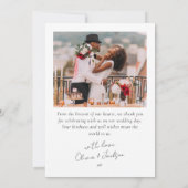 Foto Hochzeit am besten am Tag Dankeskarte (Rückseite)