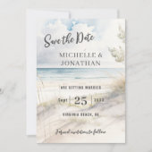 Foto Hochzeit am Strand Save The Date (Vorderseite)