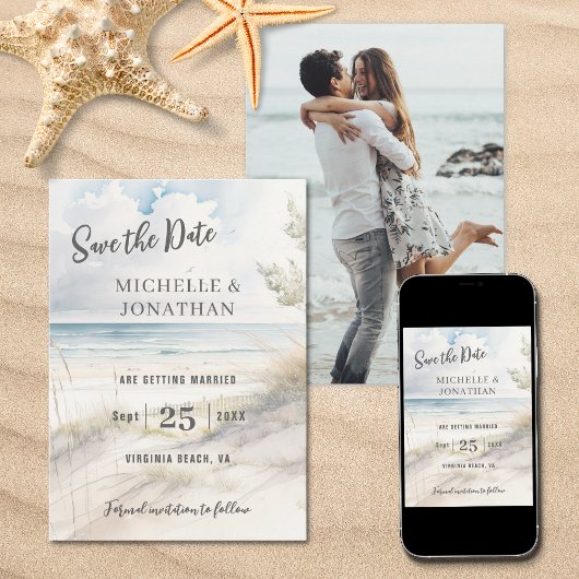 Foto Hochzeit am Strand Save The Date
