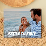 Foto Hochzeit am Strand speichern Ankündigungspostkarte<br><div class="desc">Laden Sie Freunde und Familie ein,  um Ihr Hochzeitstag mit unserem Foto "besser zusammen" Design Save the Date Postkarte zu reservieren. Passen Sie Ihr Foto auf der Vorderseite an und fügen Sie Ihre Hochzeitsdetails zur Rückseite der Karte hinzu.</div>