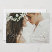 Foto Hochzeit Ankündigung & Opt Empfang White (Vorderseite)