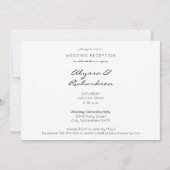 Foto Hochzeit Ankündigung & Opt Empfang White (Rückseite)