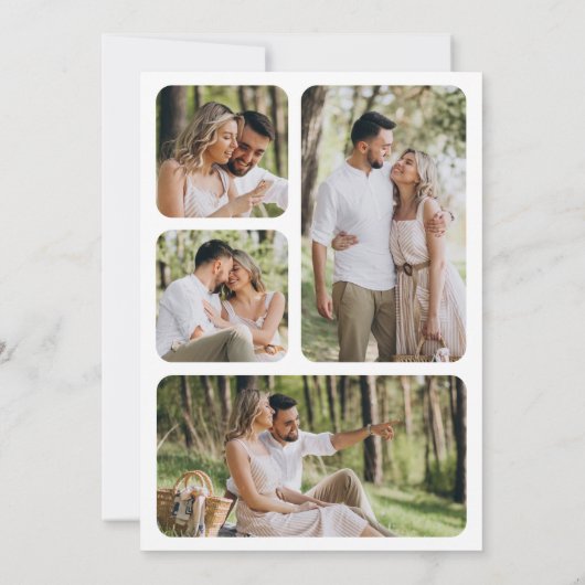 Foto Hochzeit auf der Messe Einladung (Rückseite)