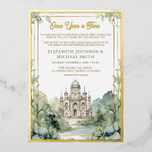 Foto Hochzeit auf der Messe Folieneinladung (Vorderseite)