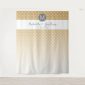 Foto Hochzeit Backdrop Brautgarten - goldene ombre Wandteppich (Vorderseite)